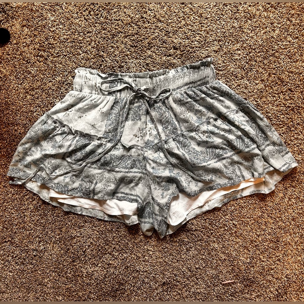 Altar’d State - Blue Patchwork Shorts - Size: Medium - EUC